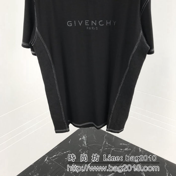 GVC紀梵希 19早春新款 暗紋爆裂做舊印花 短袖T-shirt 男女同款 ydi1763